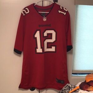 Nike Red Buccaneers Jersey with Number 12 used conditions XL size